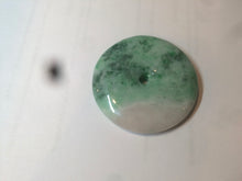 Load image into Gallery viewer, 100% Natural sunny green/pink/purple tropical beach jadeite Jade Safety Guardian Button(donut) Pendant/worry stone X123
