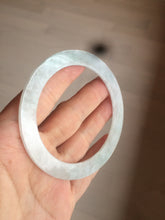 Load image into Gallery viewer, 57mm certified Type A 100% Natural sunny green/purple flat style Jadeite jade bangle N110
