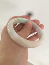 Load image into Gallery viewer, 56.8mm certificated Type A 100% Natural sunny green/white/brown Jadeite Jade bangle E48-3335
