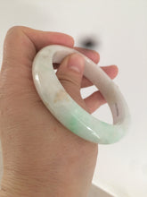 Load image into Gallery viewer, 56.8mm certificated Type A 100% Natural sunny green/white/brown Jadeite Jade bangle E48-3335
