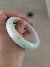 Load image into Gallery viewer, 56.8mm certificated Type A 100% Natural sunny green/white/brown Jadeite Jade bangle E48-3335
