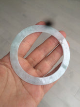 Load image into Gallery viewer, 57mm certified Type A 100% Natural sunny green/purple flat style Jadeite jade bangle N110
