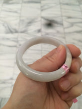 Load image into Gallery viewer, 50-52 mm Type A 100% Natural light green/white Jadeite Jade baby/little kids/small adult hand AB11-1/2/3
