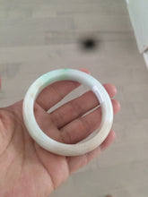 Load image into Gallery viewer, 56.8mm certificated Type A 100% Natural sunny green/white/brown Jadeite Jade bangle E48-3335
