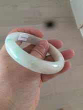 Load image into Gallery viewer, 56.8mm certificated Type A 100% Natural sunny green/white/brown Jadeite Jade bangle E48-3335
