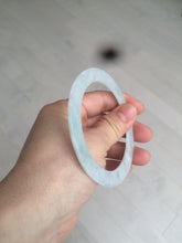 Load image into Gallery viewer, 57mm certified Type A 100% Natural sunny green/purple flat style Jadeite jade bangle N110
