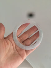 Load image into Gallery viewer, 57mm certified Type A 100% Natural sunny green/purple flat style Jadeite jade bangle N110
