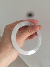 Load image into Gallery viewer, 57mm certified Type A 100% Natural sunny green/purple flat style Jadeite jade bangle N110
