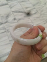 Load image into Gallery viewer, 55.7mm certified Type A 100% Natural white/yellow Jadeite Jade bangle E57-7572

