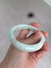 Load image into Gallery viewer, 54.6mm certified 100% natural Type A sunny green/white/brown jadeite jade bangle AH61-3333
