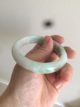 Load image into Gallery viewer, 54.6mm certified 100% natural Type A sunny green/white/brown jadeite jade bangle AH61-3333
