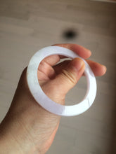 Load image into Gallery viewer, 51.5mm certified Type A 100% Natural sunny green/purple flat style Jadeite jade bangle N109
