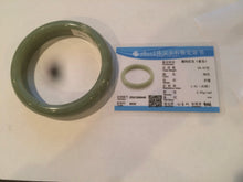 Load image into Gallery viewer, 60.8mm certified 100% Natural green/yellow nephrite Jade bangle HT48-8448
