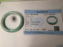 Load image into Gallery viewer, 56.4mm certified Type A 100% Natural sunny green Jadeite Jade bangle U125-2485
