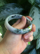 Load image into Gallery viewer, 56.8mm certificated Type A 100% Natural white/green/purple Jadeite Jade bangle E47-6211

