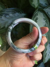 Load image into Gallery viewer, 56.8mm certificated Type A 100% Natural white/green/purple Jadeite Jade bangle E47-6211
