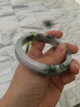 Load image into Gallery viewer, 56.8mm certificated Type A 100% Natural white/green/purple Jadeite Jade bangle E47-6211
