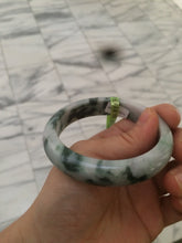 Load image into Gallery viewer, 56.8mm certificated Type A 100% Natural white/green/purple Jadeite Jade bangle E47-6211
