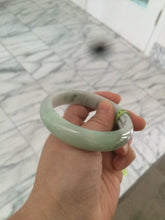 Load image into Gallery viewer, 54mm certified 100% natural type A green/white jadeite jade bangle AH29-4933
