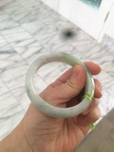 Load image into Gallery viewer, 54mm certified 100% natural type A green/white jadeite jade bangle AH29-4933
