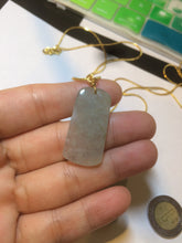 Load image into Gallery viewer, 100% natural icy watery light green/clear jadeite jade safe and sound couple pendant pair E34
