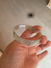 Load image into Gallery viewer, 50mm Certified Type A 100% Natural light white/green floating flowers super thin jadeite jade bangle AK22-4969
