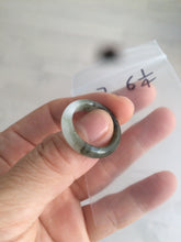 Load image into Gallery viewer, 16.7mm/size 6 1/4 100% natural type A icy watery green/white/yellow jadeite jade band ring G105-6 1/4

