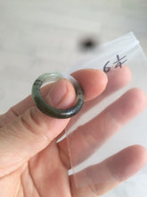 Load image into Gallery viewer, 16.7mm/size 6 1/4 100% natural type A icy watery green/white/yellow jadeite jade band ring G105-6 1/4

