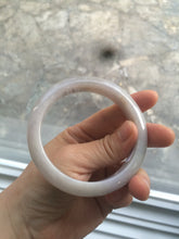Load image into Gallery viewer, 58.8mm Certified type A 100% Natural light purple/white/orange Jadeite bangle G89-3054
