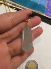 Load image into Gallery viewer, 100% natural icy watery light green/clear jadeite jade safe and sound couple pendant pair E34
