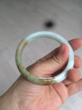 Load image into Gallery viewer, 58.5mm certificated Type A 100% Natural green/brown Jadeite Jade bangle AD60-0598
