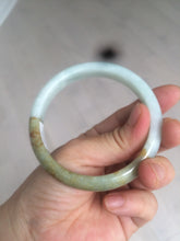 Load image into Gallery viewer, 58.5mm certificated Type A 100% Natural green/brown Jadeite Jade bangle AD60-0598
