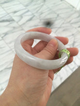 Load image into Gallery viewer, 57.1mm certified 100% natural icy green/white jadeite jade bangle AH30-5700
