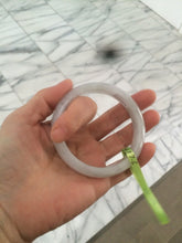 Load image into Gallery viewer, 57.1mm certified 100% natural icy green/white jadeite jade bangle AH30-5700
