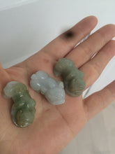 Load image into Gallery viewer, 100% natural type A jadeite jade green/white 3D PiXiu(貔貅) pendant/bracelet AE26

