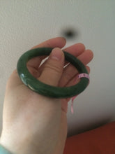 Load image into Gallery viewer, 51.9 mm 100% Natural  dark green nephrite Jade (碧玉) bangle KS-16

