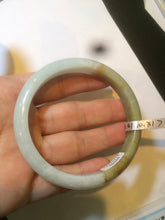 Load image into Gallery viewer, 58.5mm certificated Type A 100% Natural green/brown Jadeite Jade bangle AD60-0598
