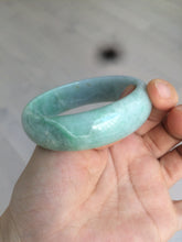 Load image into Gallery viewer, 55.4mm type A 100% Natural green Jadeite Jade bangle E67
