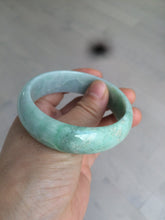 Load image into Gallery viewer, 55.4mm type A 100% Natural green Jadeite Jade bangle E67
