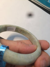 Load image into Gallery viewer, 56.5mm certified 100% natural Type A sunny green/brown jadeite jade bangle E41-2735
