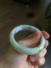 Load image into Gallery viewer, 54mm certified 100% natural type A green/white jadeite jade bangle AH29-4933

