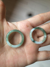 Load image into Gallery viewer, 20mm/size 10 1/4 100% natural type A icy watery green/white/yellow jadeite jade band ring G105- 10 1/4
