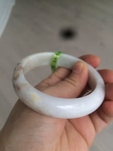Load image into Gallery viewer, 56.5mm certificated Type A 100% Natural white/red/brown Jadeite Jade bangle AE28-5705
