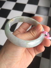 Load image into Gallery viewer, 58 mm Certified Type A 100% Natural green/purple Jadeite Jade bangle B45-3788
