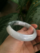 Load image into Gallery viewer, Certificated 58mm type A 100% Natural icy green/white jadeite jade bangle KS-37-3150
