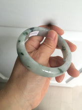 Load image into Gallery viewer, 56.7mm certified 100% natural type A icy watery green flying flowers jadeite jade bangle AS66-1633

