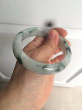 Load image into Gallery viewer, 56.7mm certified 100% natural type A icy watery green flying flowers jadeite jade bangle AS66-1633
