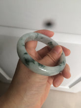 Load image into Gallery viewer, 56.7mm certified 100% natural type A icy watery green flying flowers jadeite jade bangle AS66-1633
