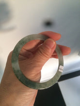 Load image into Gallery viewer, 55.5mm certified Type A 100% Natural icy green super thin Jadeite bangle R56-8420
