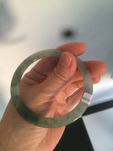 Load image into Gallery viewer, 55.5mm certified Type A 100% Natural icy green super thin Jadeite bangle R56-8420
